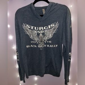 2016 Sturgis Motorcycle Rally hooded long sleeved tee